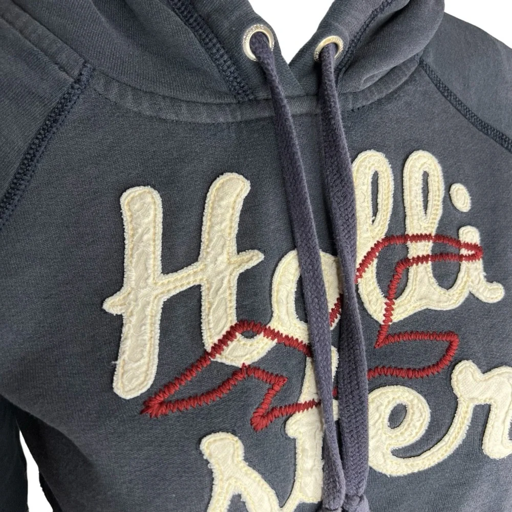 Y2K Hollister Navy Hoodie L - Picture 2 of 8